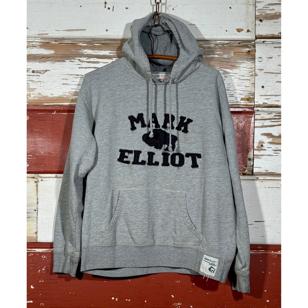 Mark Elliot‎ Buffalo Graphic Hoodie Pullover Sweatshirt Comfy Casual L